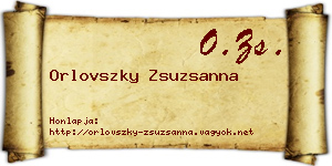 Orlovszky Zsuzsanna névjegykártya